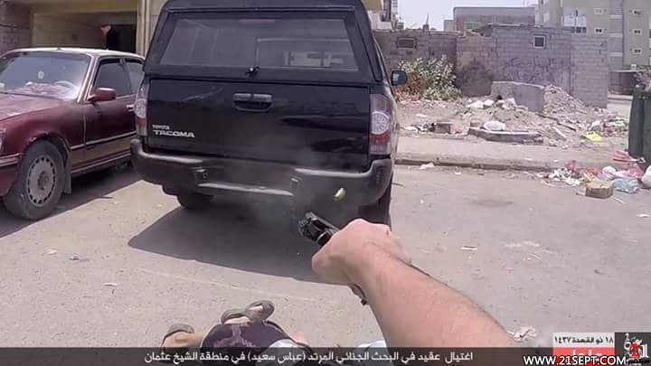 اغتيال العقيد عباس في عدن من قبل داعش2