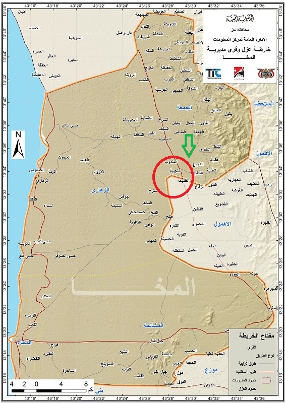خارطة المخا تعز 1